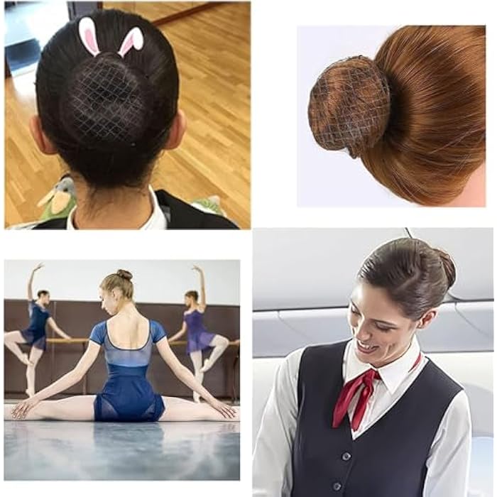 Difistik 30 Pcs Hair Nets, Hair Bun Nets Blonde, Invisible Hair Net with Elastic Edge Mesh, Hair Nets for Buns, Ballet Bun Net Holder for Women Girls Dance Catering Nurse Wig Fixing Hair - Image 5